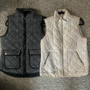 Black and White Quilted Vests